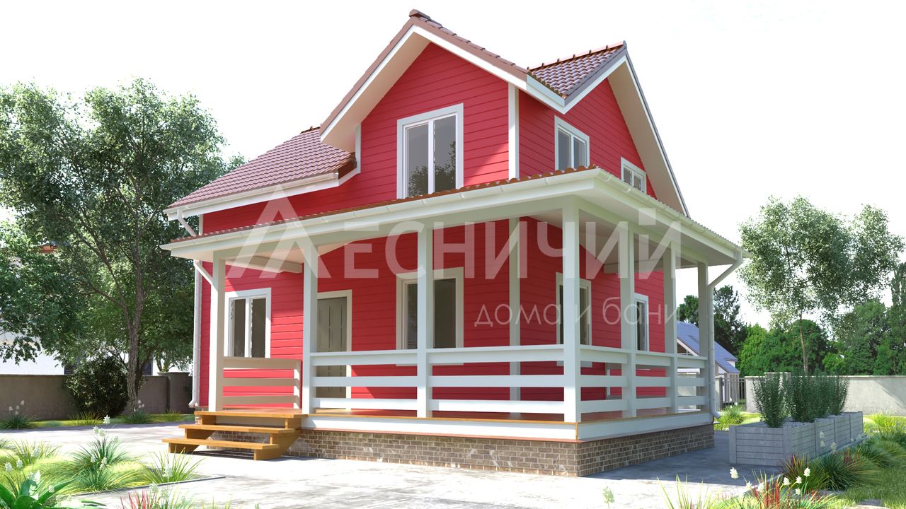 дом каркасныйА-50-136