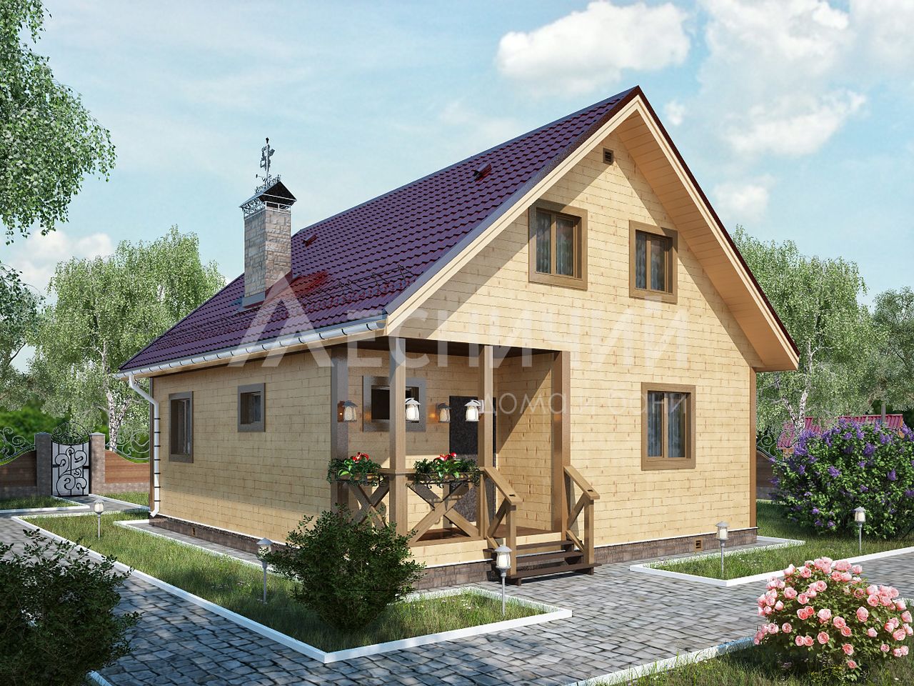 дом каркасныйА-50-14